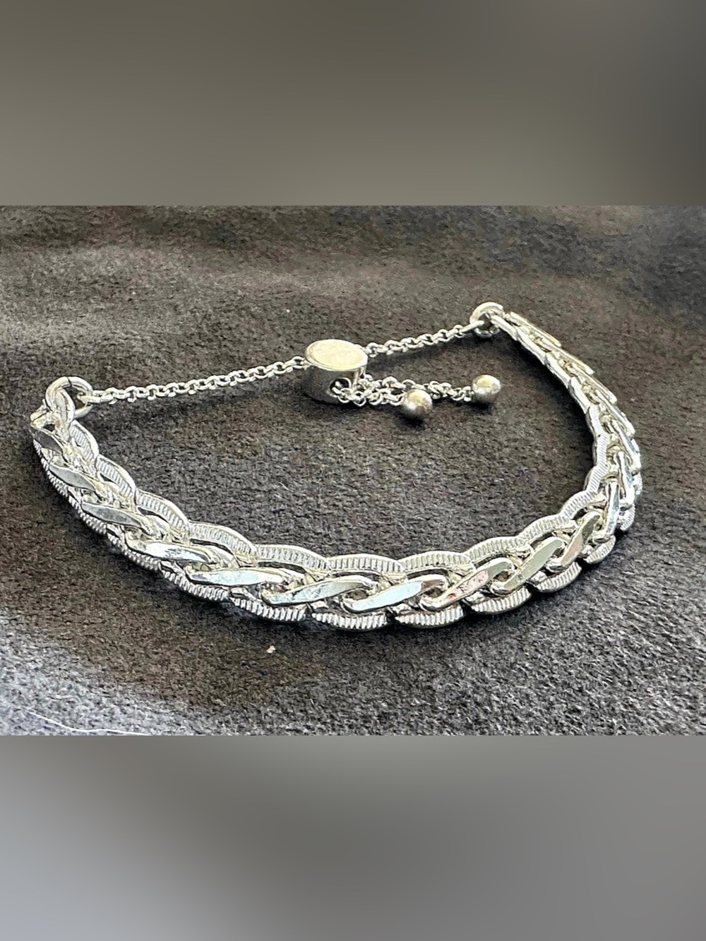 Bomb Party Silver Woven Link Pulley Bracelet